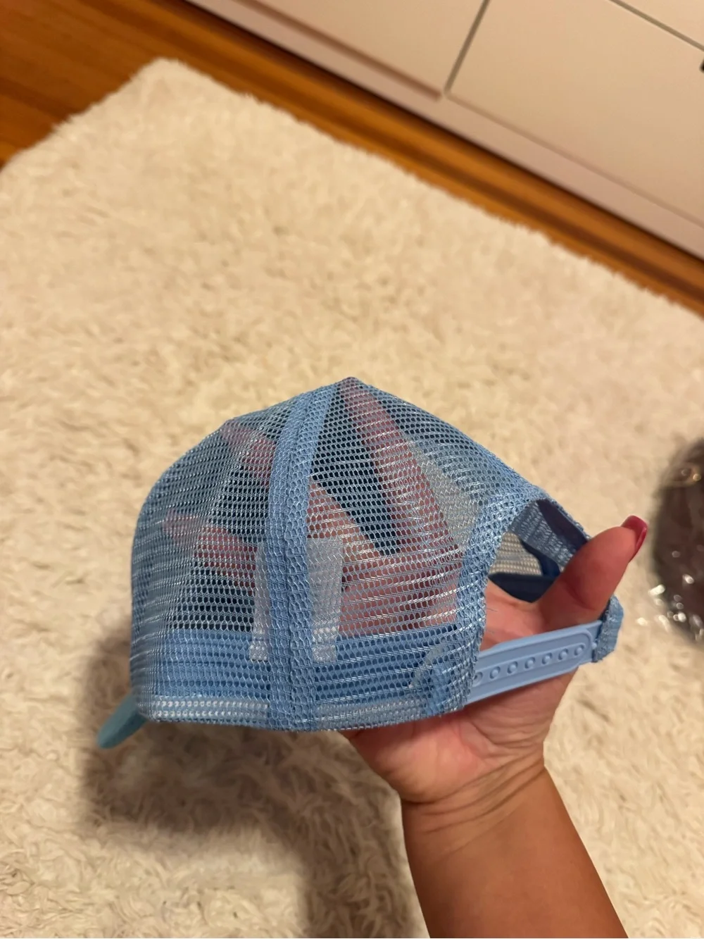 Boys Lie Turquoise Angel Patch Trucker Cap